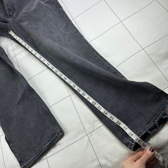 Abercrombie Jeans Womens 28 Short Black Gray 90s Straight Curve Love High Rise - Picture 10 of 12